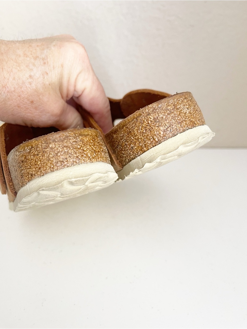 Birkenstock Orange Thong Sandal with Gold Buckle - Picture 10 of 12